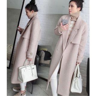 Long Notch Lapel Woolen Jacket