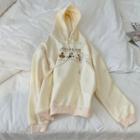 Print Hoodie Cream - One Size