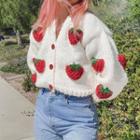 Strawberry Chunky Knit Cardigan