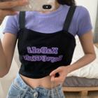 Lettering Camisole Top / Short-sleeve T-shirt / Set