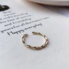 925 Sterling Silver Open Ring Gold - One Size