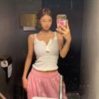 Spaghetti-strap Button-trim Crop Top