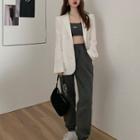 Crop Tank Top / Harem Pants / Blazer