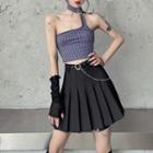 Pleated Mini Skirt / Halter-neck Crop Top