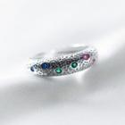 Sterling Silver Rhinestone Ring S925 Silver - Silver - One Size