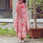 Long-sleeve Print Maxi Dress