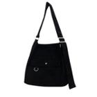 Plaid Flap Crossbody Bag Black - One Size