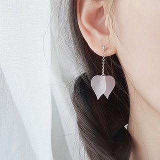 Sterling Silver Asymmetric Petal Earrings