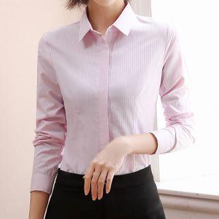 Pinstriped Shirt / Dress Pants / Pencil Skirt