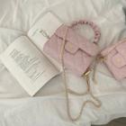 Quilted Shirred Strap Flap Crossbody Bag