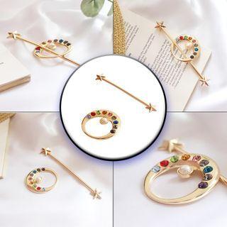 Retro Alloy Hair Stick 33-5150 - Tangerine Red - One Size