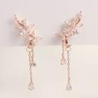 Floral Rhinestone Stud / Clip-on Earrings