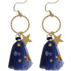 Star & Lace Dangle Mini Hoop Earring