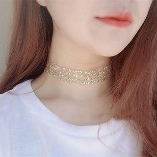 Sequined Choker As Shown In Figure - One Size