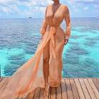 Puff-sleeve Chiffon Jacket