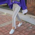 Cutout-hem Contrast-trim Sweatpants