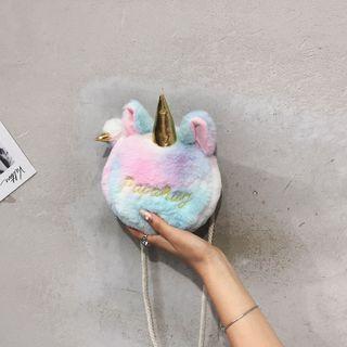 Unicorn Horn Crossbody Bag Pink & Blue & Purple - One Size