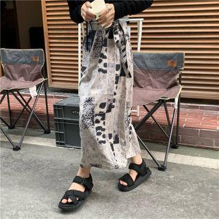 High-waist Printed Midi Skirt Skirt - One Size
