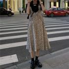 Sleeveless Floral A-line Dress / Elbow-sleeve T-shirt