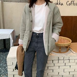 Round-neck Boucle-knit Jacket