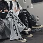 Side Flame Jacquard Pants