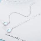 925 Sterling Silver Drop Earring Silver - One Size
