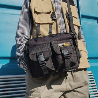 Buckle Multi-section Crossbody Bag