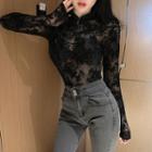 Frog-button See-through Top