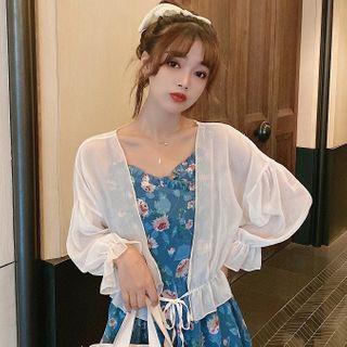 Chiffon Light Jacket Off White - One Size