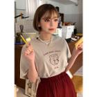 Bear Print Boxy T-shirt
