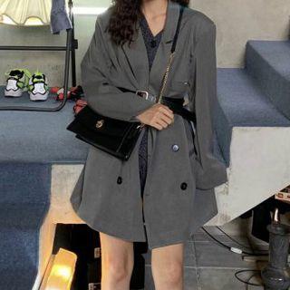 Double-breasted Lapel Coat / Belt