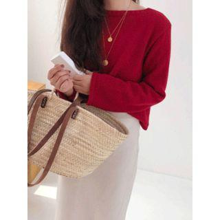 Button-back Wool Cardigan