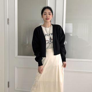 Open-front Short Cardigan