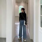 Washed Boot-cut Jeans / Wide Leg Jeans