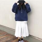 Lettering Sweatshirt/ Midi A-line Skirt