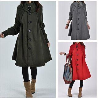 Single-breasted Coat Dress