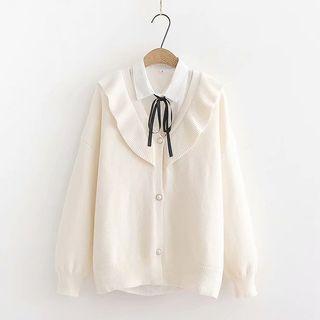 Frill-trim Cardigan / Shirt