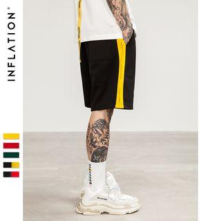 Colorblock Lettering Shorts