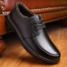 Fleece-lined Genuine Leather Oxfords
