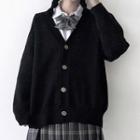 Button Cardigan Black - One Size