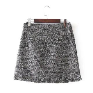 Rhinestone A-line Skirt