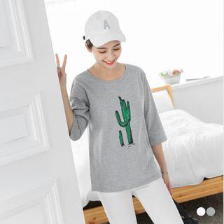 3/4 Sleeve Printed T-shirt