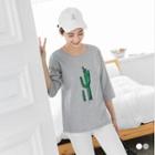 3/4 Sleeve Printed T-shirt