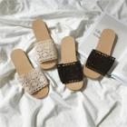 Flat Crochet Slide Sandals
