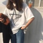 Star Print Loose-fit Short-sleeve T-shirt