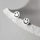 Smiley Sterling Silver Earring 1 Pair - Silver - One Size