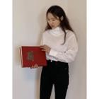 Tie-front Cotton Blouse One Size