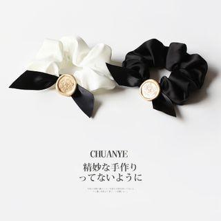 Embossed Alloy Ribbon Hair Tie
