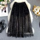 Sequined Midi A-line Meh Skirt