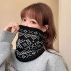 Patterned Knit Circle Scarf